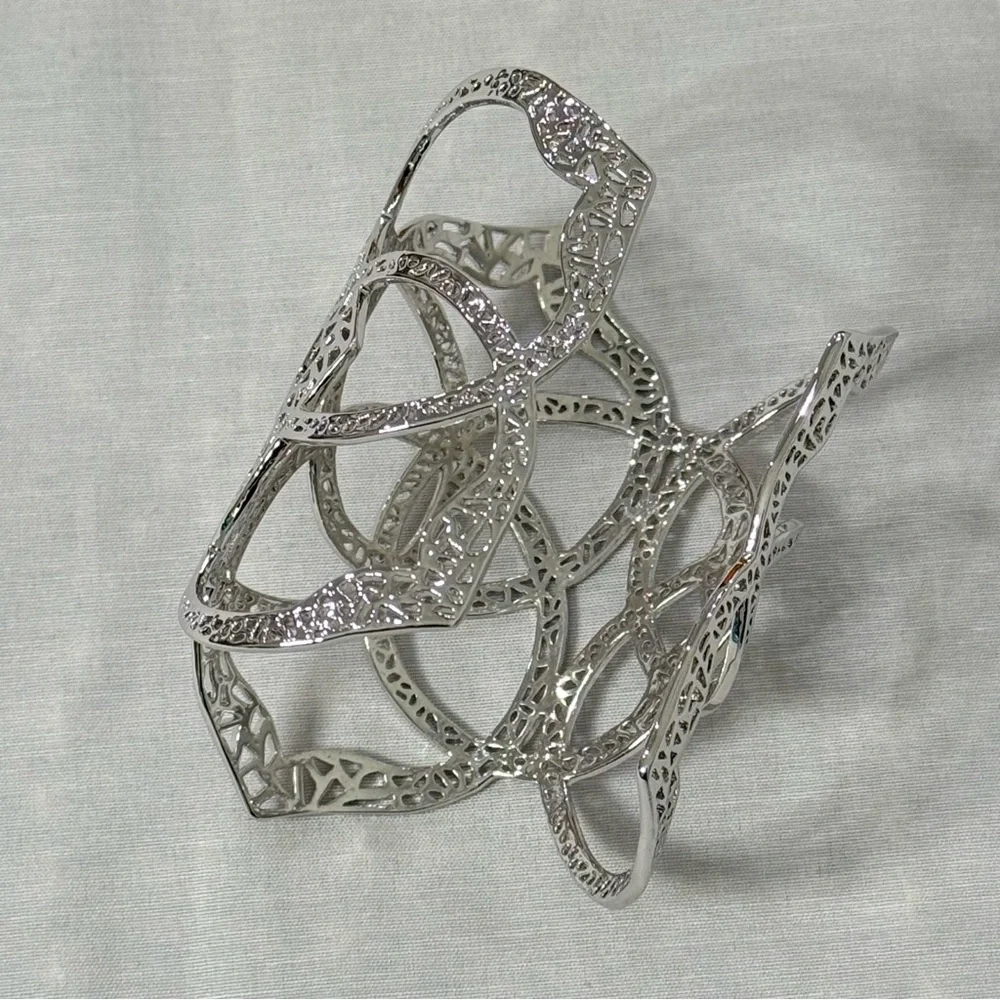 Kendra Scott Silver Intricate Cuff Bracelet - Picture 3 of 6